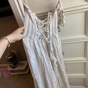 Cream and white jumpsuit